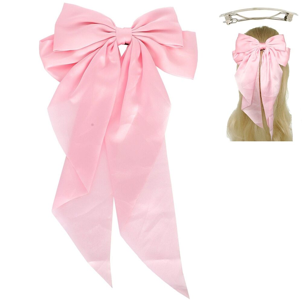 Fashion Fabric Bow Ribbon Barrette Hair Clip - Diona J - Picture 10 of 12